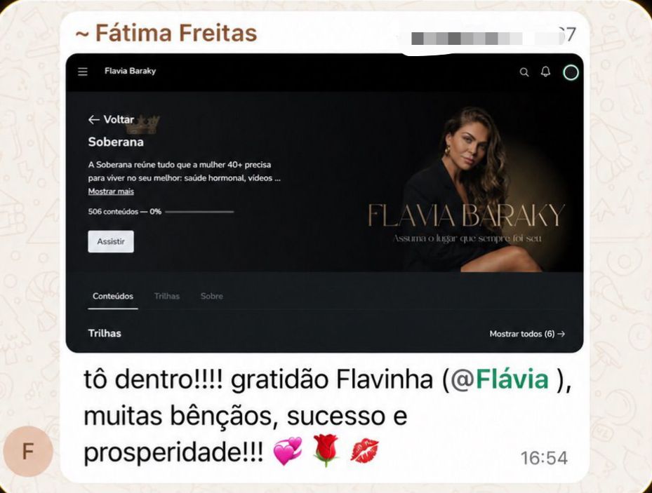 Depoimento Fátima Freitas sobre a Soberana